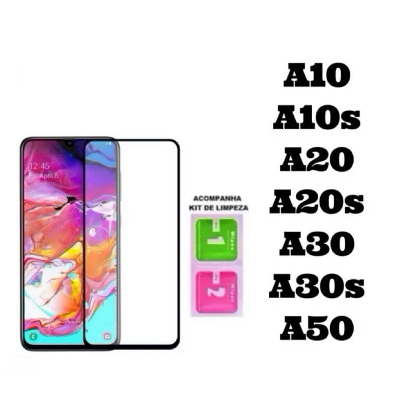 Película De Vidro Temperado 3D/9D Tela Para Samsung Galaxy A10 A10s A20 A30 A50 A30s