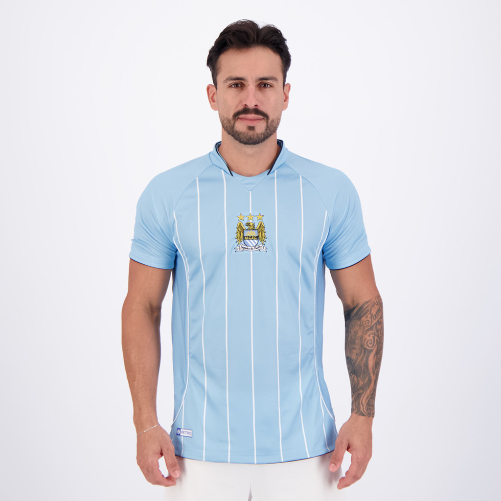Camisa Manchester City Retrô 2008 Azul