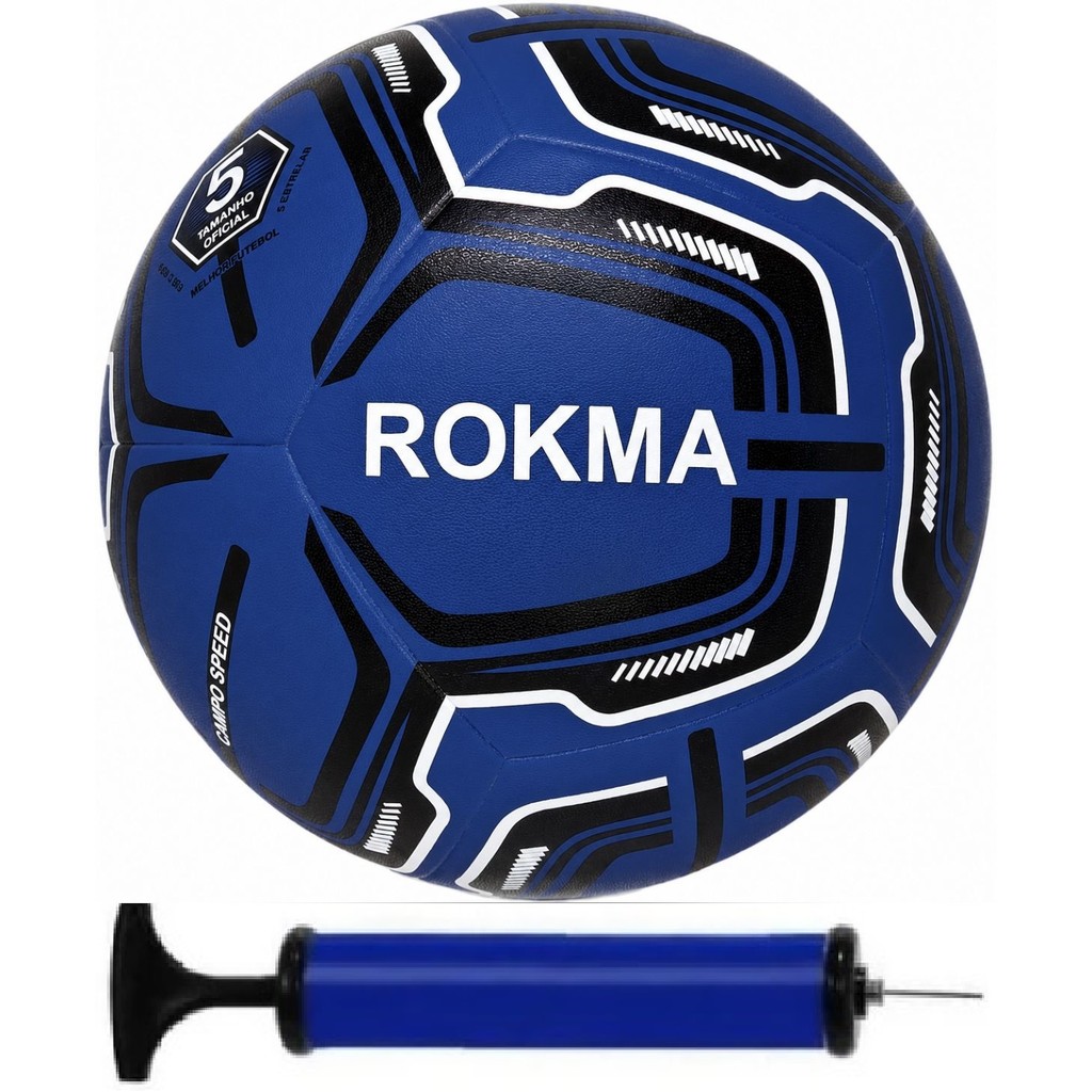 Bola Campo Rokma Speed Oficial Jogo + Bomba de Ar
