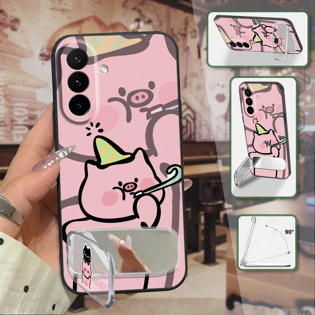 Capa De Telefone De Silicone À Prova De Choque Para Samsung Galaxy A27/SM-A276E/B/U/W Espelho Tridimensional Traseira Su