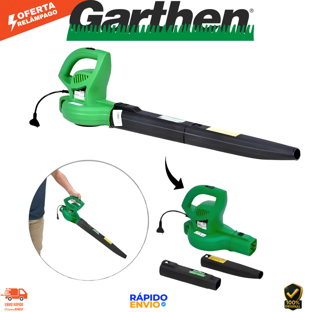 Soprador De Folhas Elétrico GSF-2000 2000W - Garthen Profissional Oferta Premium