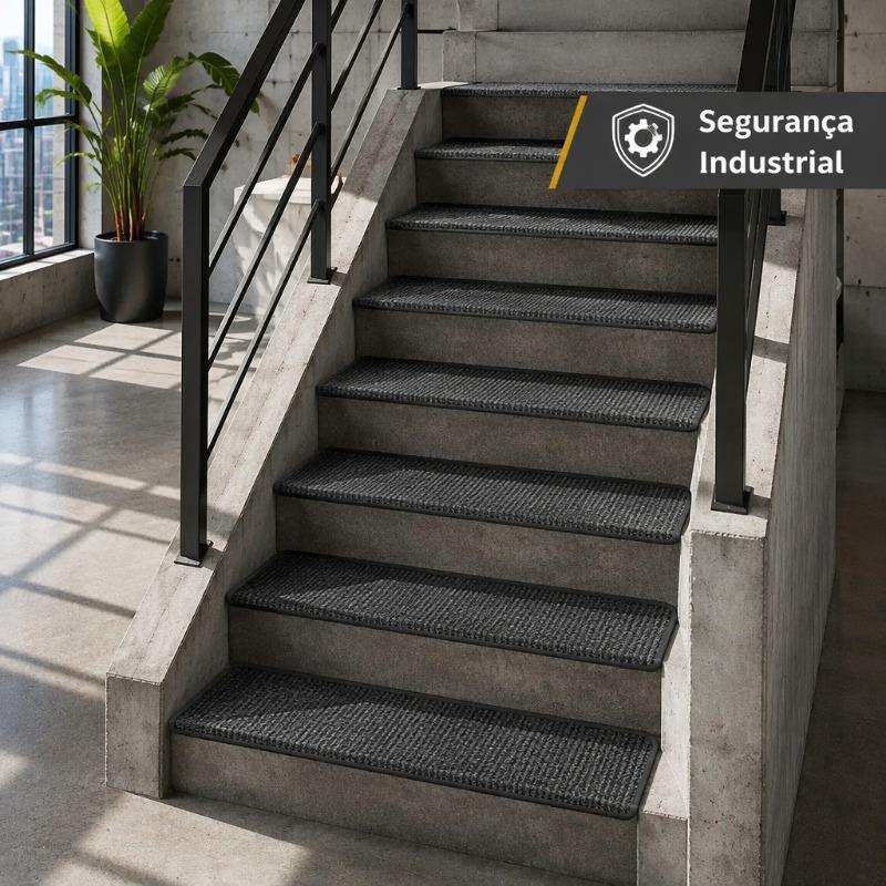 Passadeira para Escada Autocolante Industrial - Tapete Antiderrapante e Resistente