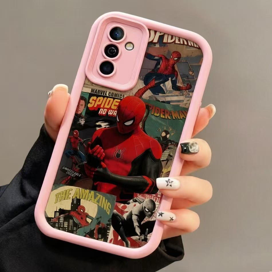 Capa Samsung Galaxy A17 A26 A16 A36 A56 A15 A25 A35 A55 A14 A24 Caso do telefone do Homem Aranha de desenhos animados