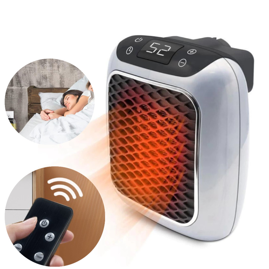 Mini Aquecedor Elétrico Portátil De Parede Aquecimento Rápido Compacto Para Quarto Banheiro Sala