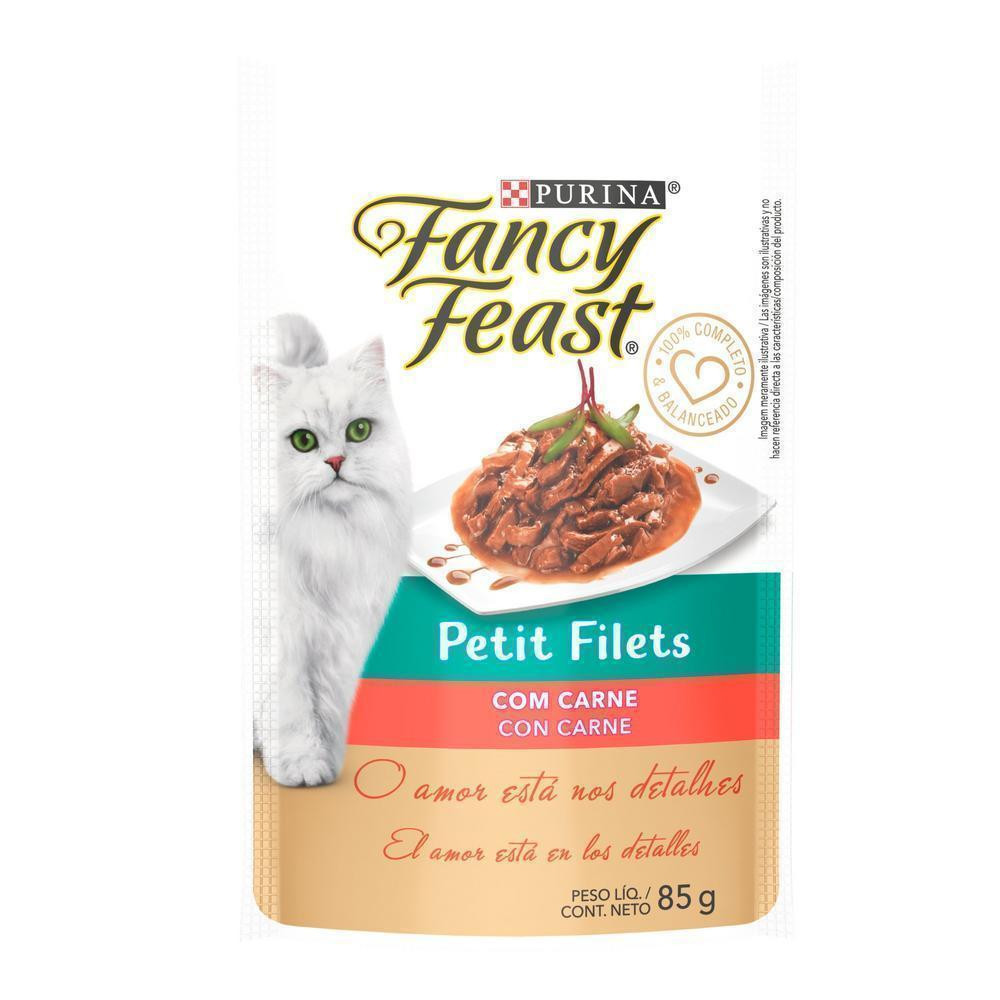 Ração Úmida FANCY FEAST PETIT FILET Gatos Adultos Carne 85g