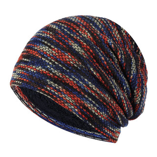 Gorro de malha para mulher, gorros de inverno para homem, toucas, gorros listrados, gorros quentes, folgados, macios, de