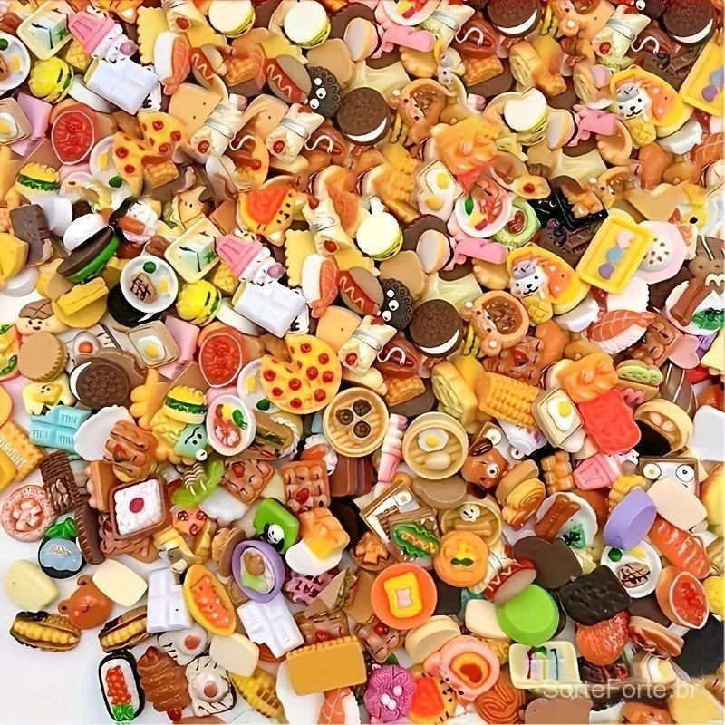 10/20/30 Peças Aleatórias de Comida em Miniatura para Supermercado, Mini Bolo, Vinho, Bebida para Acessórios de Casa de