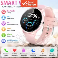 Fitness Smartwatch Bluetooth Chamada À Prova Dwaterproof Água Monitoramento De Saúde Monitor Sono Modos Esportivos Lembr