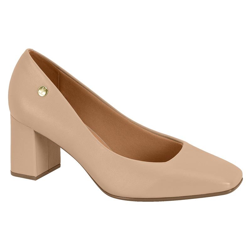 Sapato Feminino Salto Bloco Bico Quadrado Vizzano Original