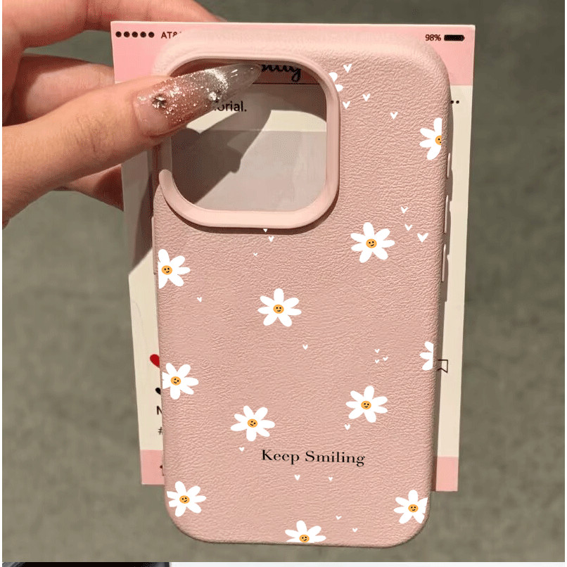Estilo Bonito Margarida Pequena Flor Invólucro Para Samsung Galaxy S26 Ultra S25 S24 S23 FE Plus A57 A37 A27 A07 A36 A26