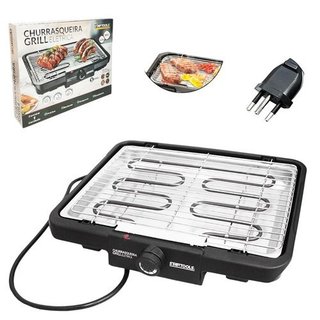 Churrasqueira Eletrica Grill Grelha Removivel Cozinha Sem Fumaca Potente Compacta 127v
