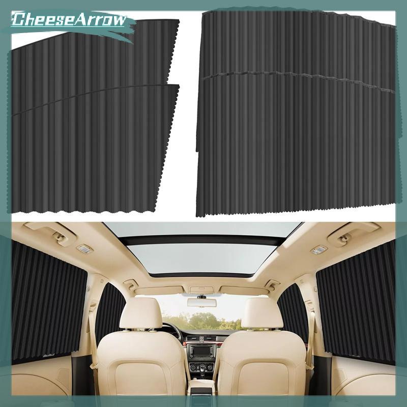 CC 4 Pcs Cortinas Magnéticas Para Janelas Do Carro Sun Shades Ajustáveis Janela Blo Luz Solar Automotivas Dormir BR