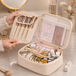 Oferta Necessaire Organizadora de Maquiagem Porta Pincéis Camada Removível Divisórias para Cosméticos