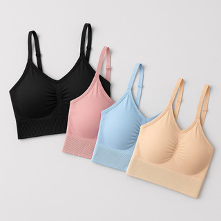 Kit de 4 Top Sutiã Feminino, Sensual Fitness com Alça e Fecho Ajustável | Bojo Removível Premium