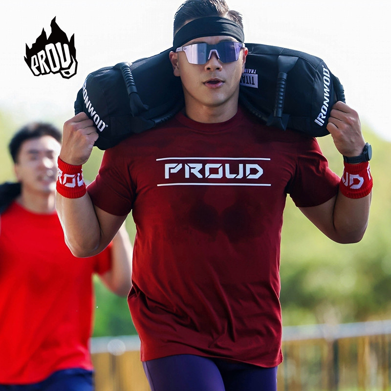 Camiseta Esportiva Masculina Orgulhosa , Respirável , Absorvente De Suor , Confortável , CrossFit , Treinamento Abrangen