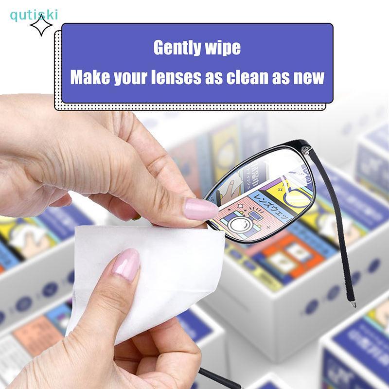 QUTI 100pcs Toalhetes De Limpeza De Lentes Metal Para Joias Antiembaçantes Óculos Telas De Celular E Panos Descartáveis