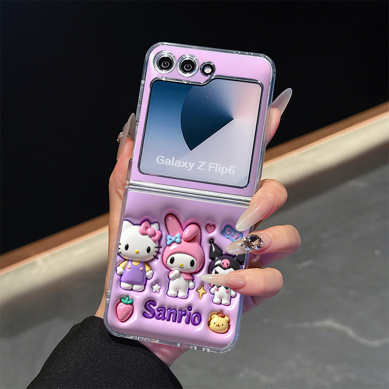 Capa de celular: Capa de celular dobrável da Sanrio, compatível com celulares dobráveis da Samsung/Motorola, com design