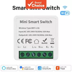 Interruptor Inteligente WiFi Mini Tuya, Interruptor de Luz DIY Sem Fio, Automação Residencial Inteligente, Temporizador,