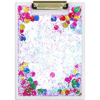 Prancheta de Acrílico com Glitter Seajan para Mulheres, 12,6 x 9 Polegadas, Prancheta de Acrílico com Confete, Divertida