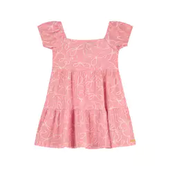 Vestido Infantil Menina Estampa Laços Colorittá Rosa
