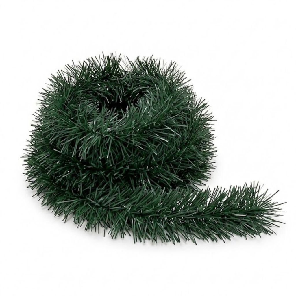 Festão De Natal Verde Escuro 2m Flexível Decoração