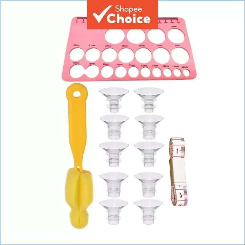 O Conversor De Flange De Silicone De 13mm 15mm 17mm 19mm 21mm 5 Tamanhos Para Cartão De Medição De Bombas Tira Leite M
