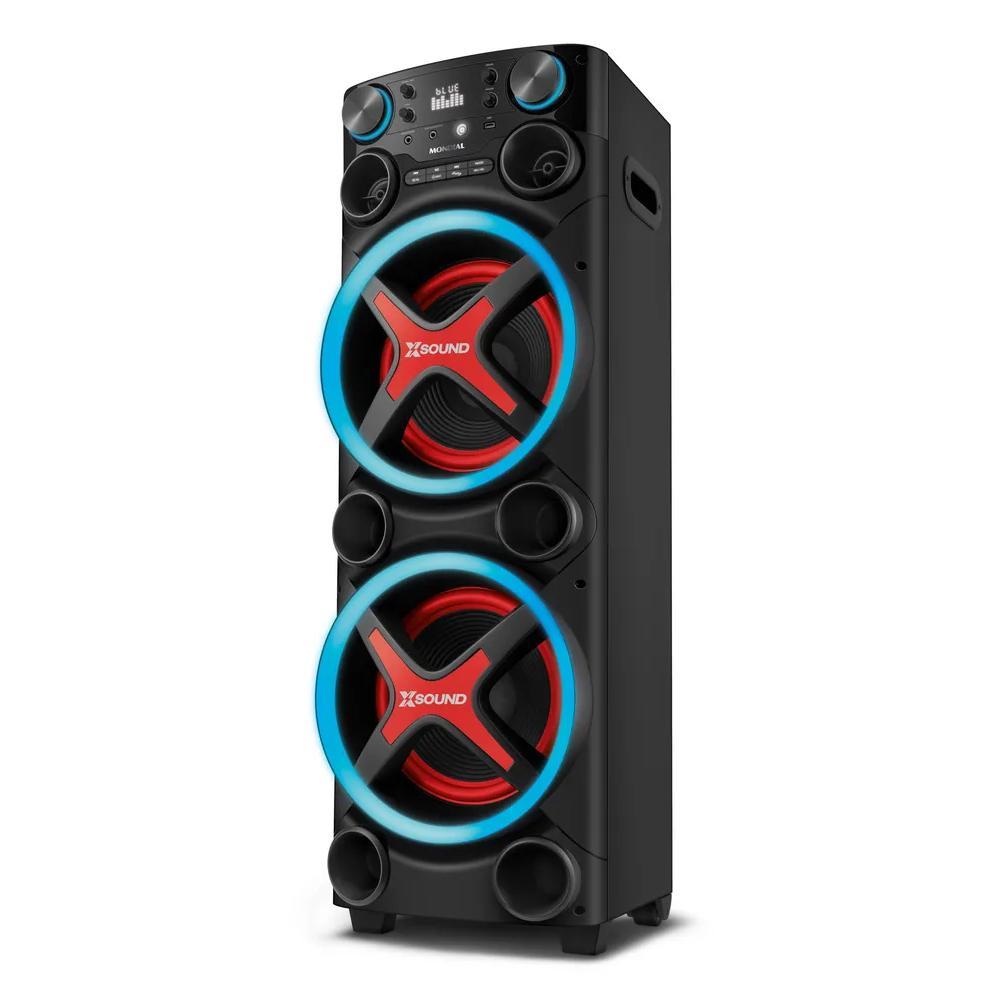 Caixa de Som Mondial Bluetooth 5.3 com Luzes LED 2200W RMS APP Bivolt - TM-2200