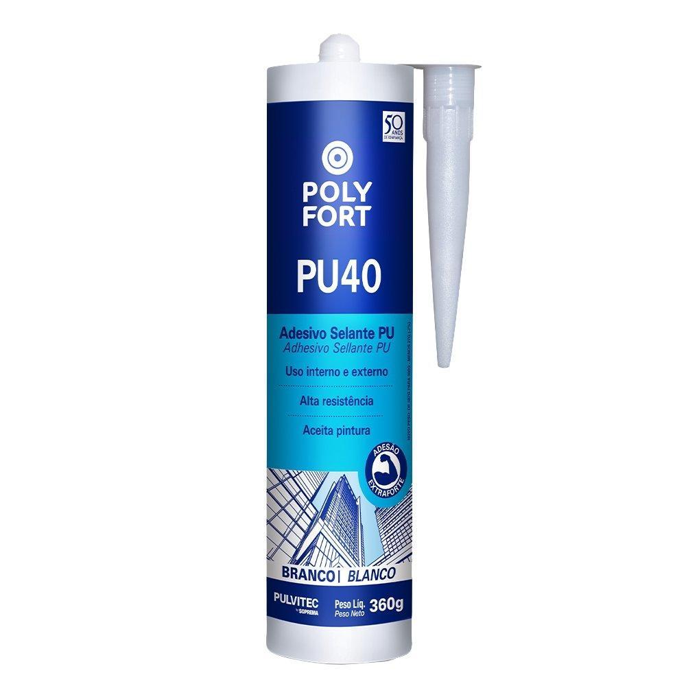 Adesivo Selante Polyfort PU40 Multiuso Branco 360g Nacional