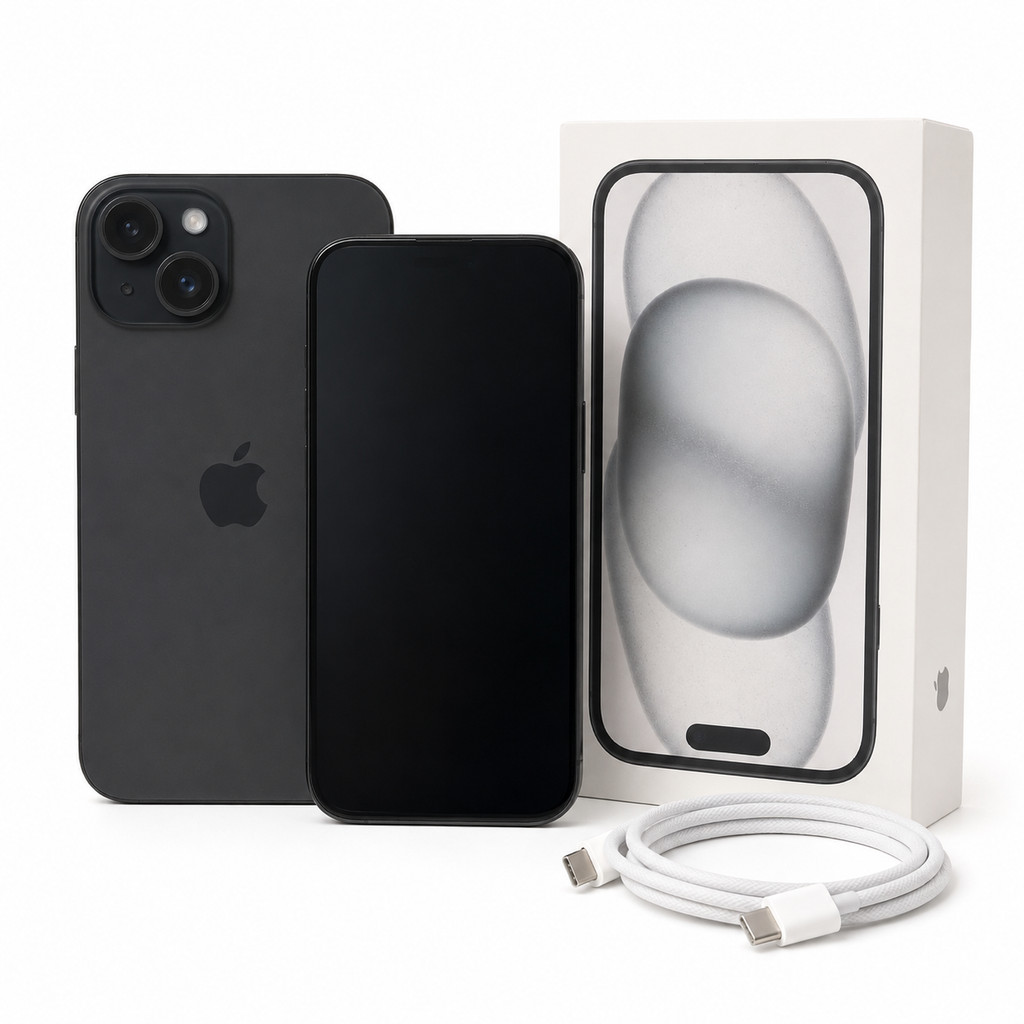 APPLE IPHONE 15 128GB PRETO – MTP03HN/A