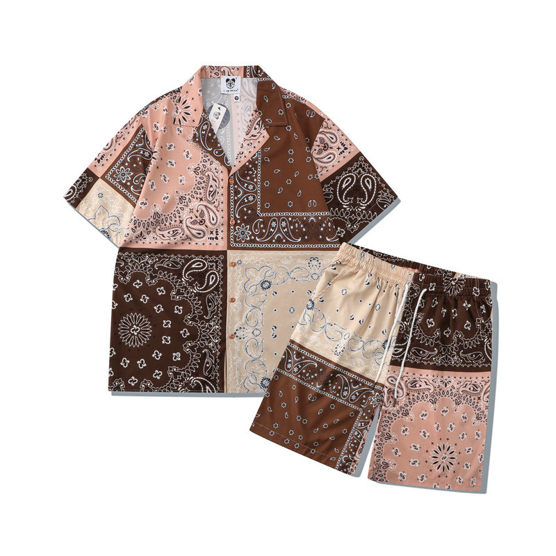 [Novo produto] Capa de camisa solta de praia com impressão Digital Patchwork frutas flor Shorts casuais capa de cardigã
