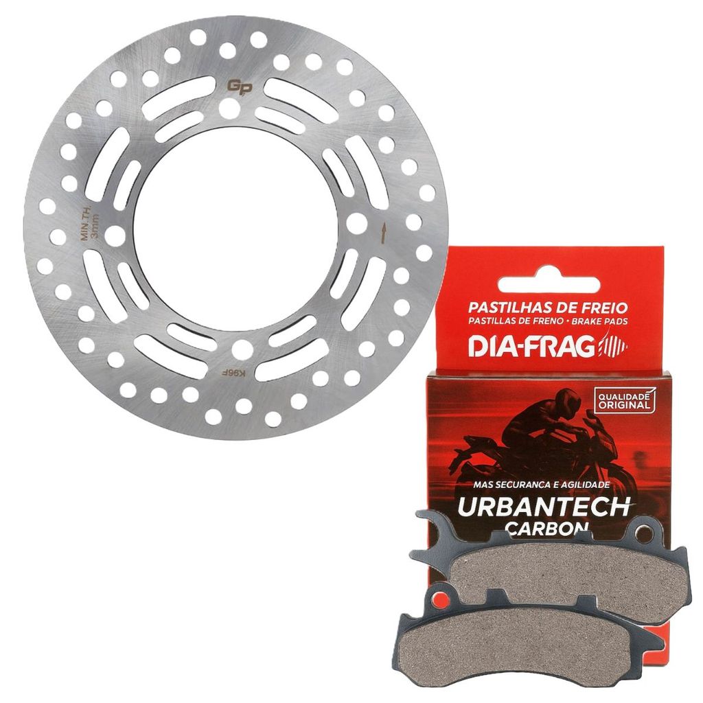 Disco de Freio Dianteiro Pcx 150 Combi Brake 2019 A 2022 + Pastilhas Diafrag