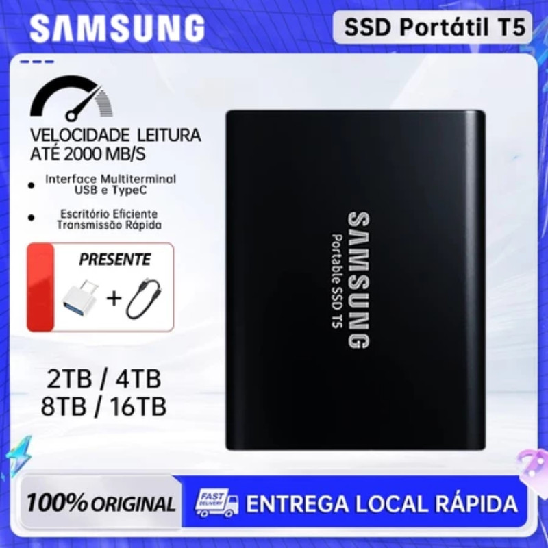 Samsung HD Externos SSD 128TB 60TB Disco rígido externo 30TB 16TB 8TB Disco rígi