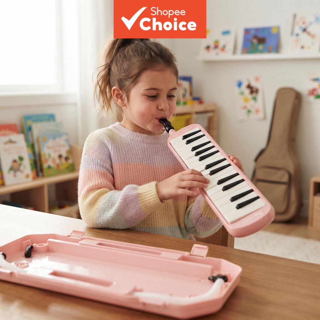 Melodia De 32 Teclas Com Estojo ABS , Instrumento Educacional De Sopro Para Crianças , Estudantes , Inclui Tubo De Bocal