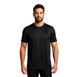 Camisa Flamengo Masculina All Black Escudo em Gel Coimbra 34057