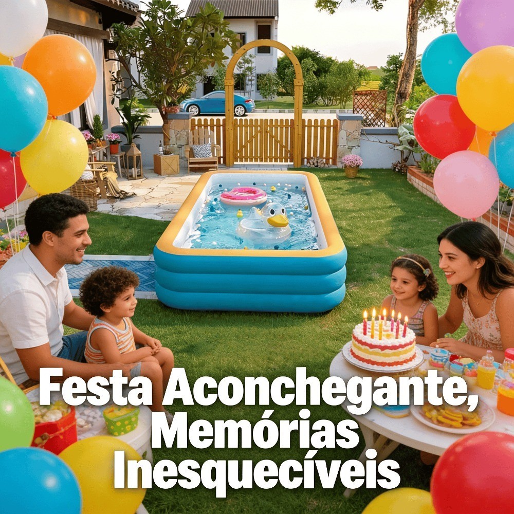 Piscina Inflável Gigante com PVC Reforçado e Montagem Rápida, Ideal para Festas e Lazer ao Ar Livre, Vários Tamanhos
