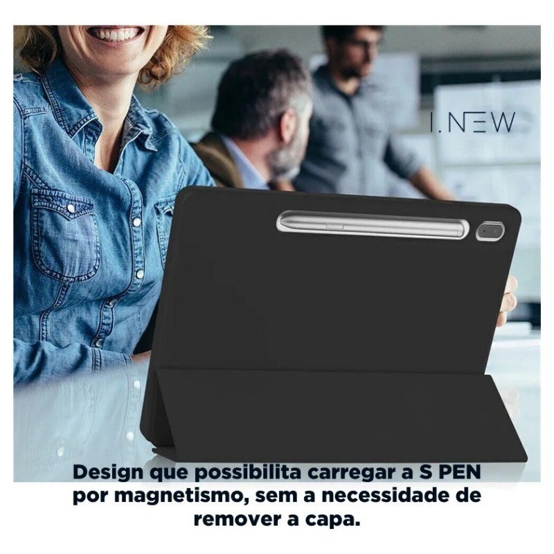Capa para Galaxy Tab S9+ / S9 FE+ 12.4 com Suporte para S Pen, Anti-Impacto e Sleep/Wake — imagem 2 de 2