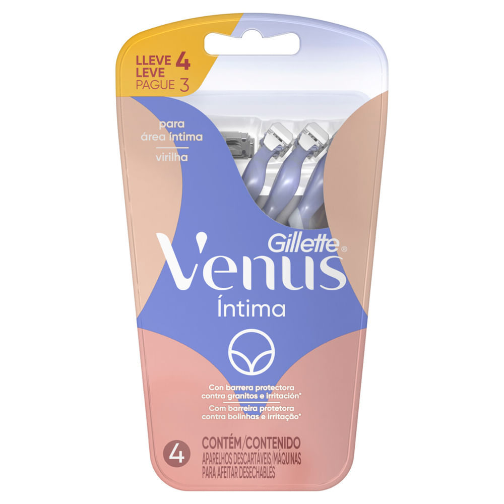 Aparelho De Barbear Gillette Venus Intima Leve 4