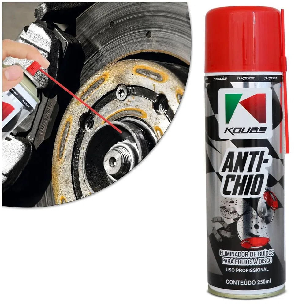 Eliminador de Ruídos em Frenagens Anti-Chio Koube Spray 250ml Azul