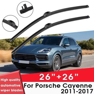 Lâminas De Lâmina De Limpador De Carro Para Porsche Cayenne 2011-2017 26 " + Pára-Brisa Limpo Natrl Borracha Carros Limp