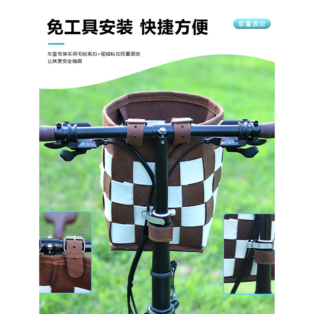 Cesta de bicicleta dobrável cesta de bicicleta frente saco Mountain Bike cesta dianteira cesta de bicicleta