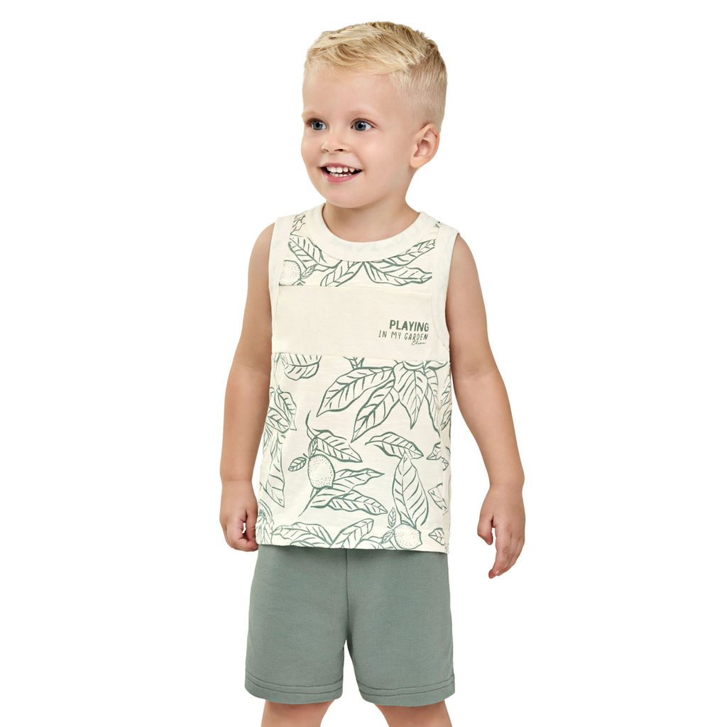 Conjunto Infantil Menino Nature Flamê Elian Bege