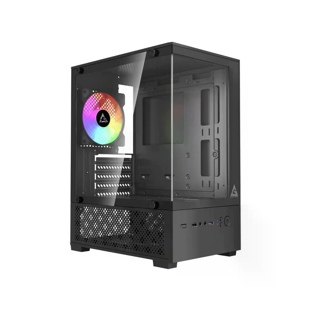 Gabinete Gamer G-Storm Sentinel, Mid Tower, Preto, Sem Fonte, Com 1 Fan , GS-SEN-BK-1F