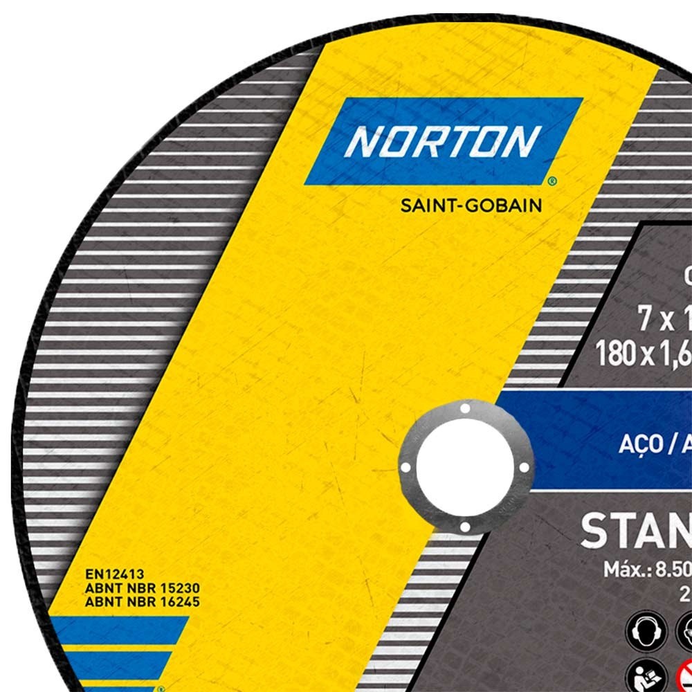 Disco de corte para metal e inox 7 x 1,6 x 7/8" Standard - Norton · foto 2