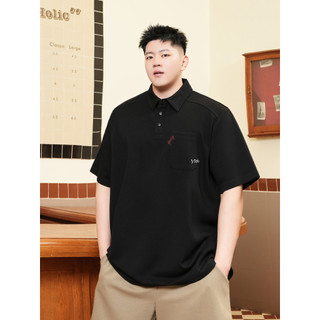 THE PANG Street Wear Plus Size Masculino Desgaste Verão Gordo Solto Casual Camisa polo de Manga Curta Masculina Plus Fat