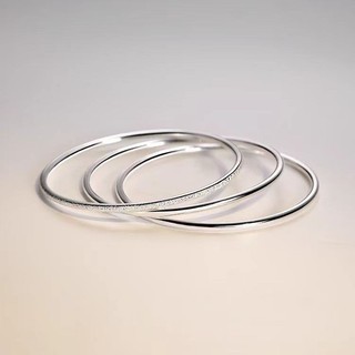 Sansheng Sanshi pequena pulseira perfeita cobre branco banhado a prata empilhamento anel sólido pulseira nicho Design br
