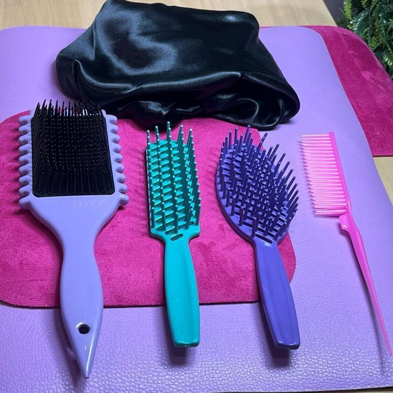 Kit Fitagem Perfeita +Touca De Cetim 5 Peças = FITAGEM Raquete +Oval + 3 Fileiras + MARIANA
