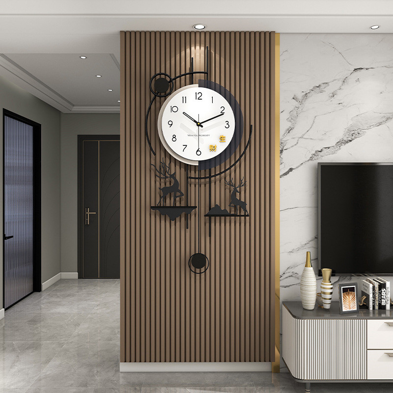 Simples simples moderno sala de estar relógio de parede moda High-End mesa de jantar decoração pendurado na parede relóg