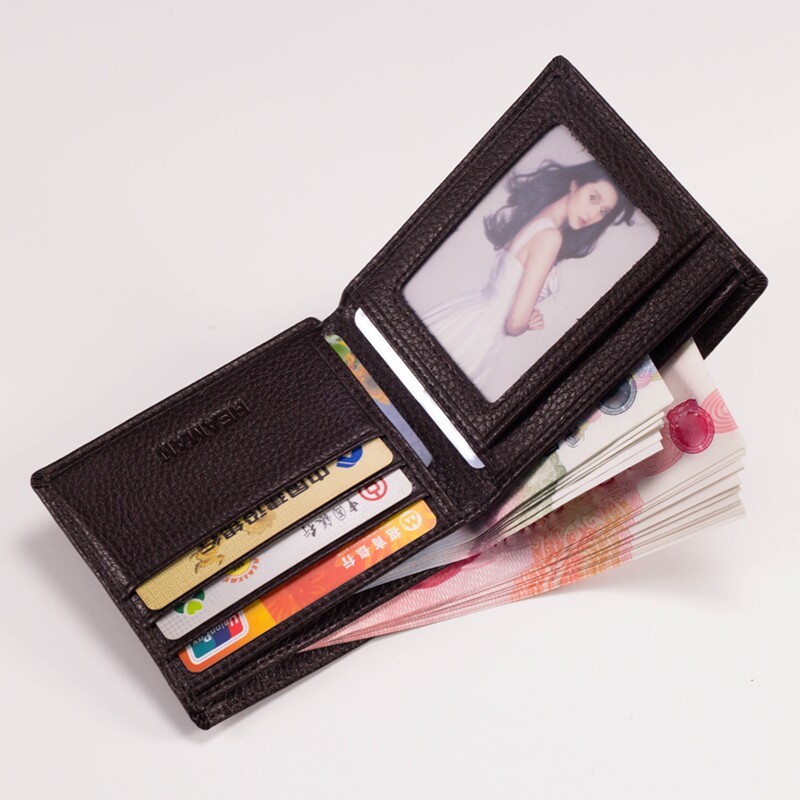carteira masculina com ziper carteira masculina Carteira masculina Horizontal de couro macio porta-bilhetes carteira de