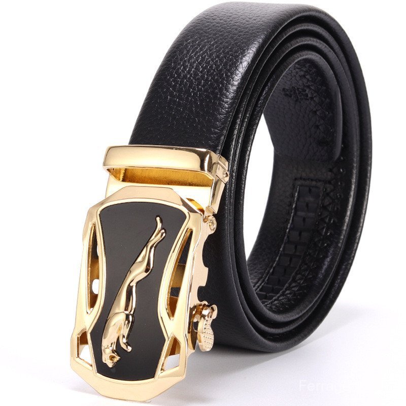 Cinto Masculino XQLW Novo, Couro Genuíno de Vaca, Fivela Automática, Cinto de Negócios, Estilo Retrô, Cinto para Calças 