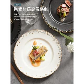 YIZERN Yiheng Prato de Jantar Principal Criativo Prato de Macarrão Branco Vegetal Europeu Bife Prato de Jantar Salada Ut